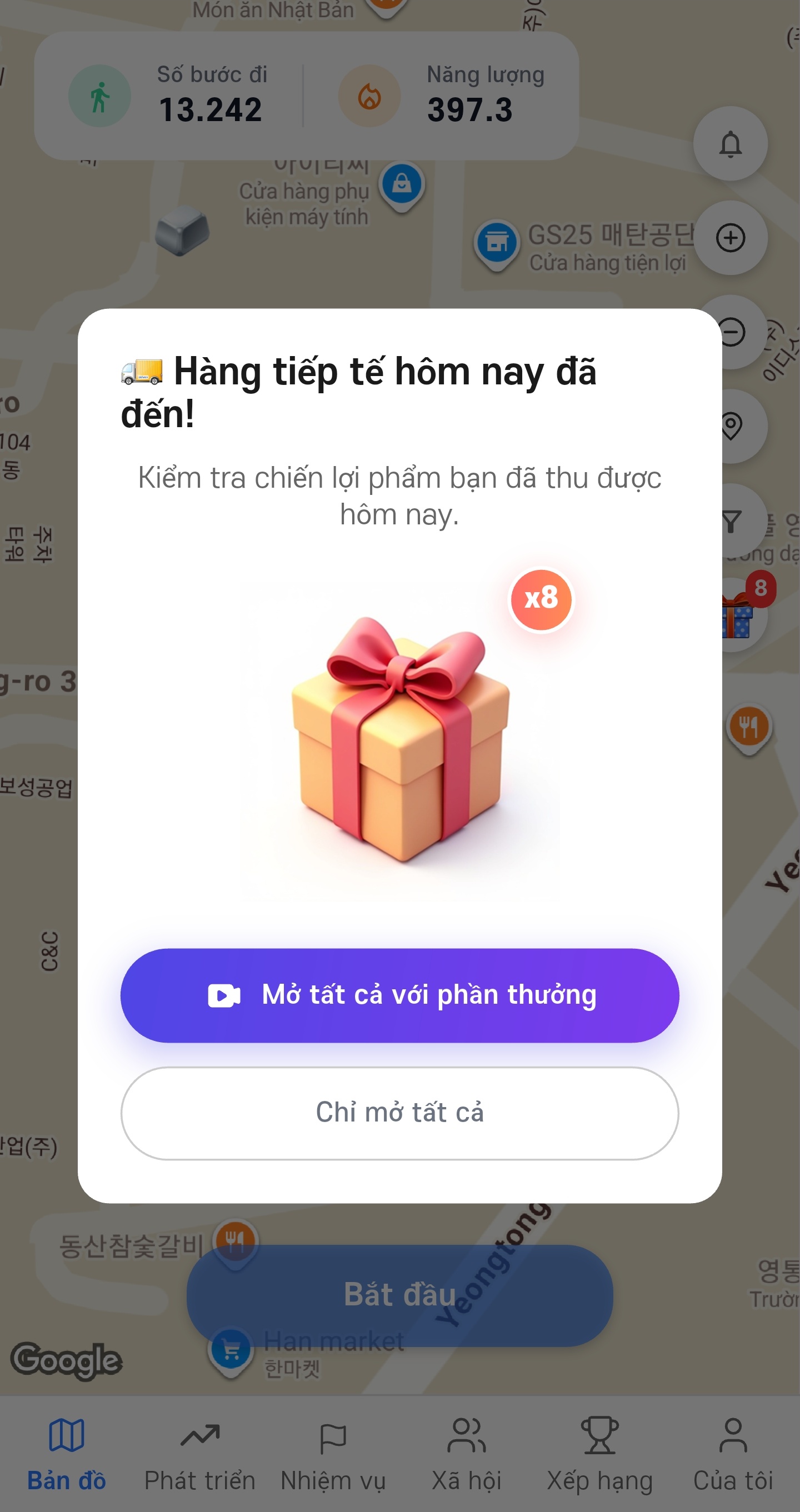 Hướng dẫn: tích lũy bước chân khi app nền